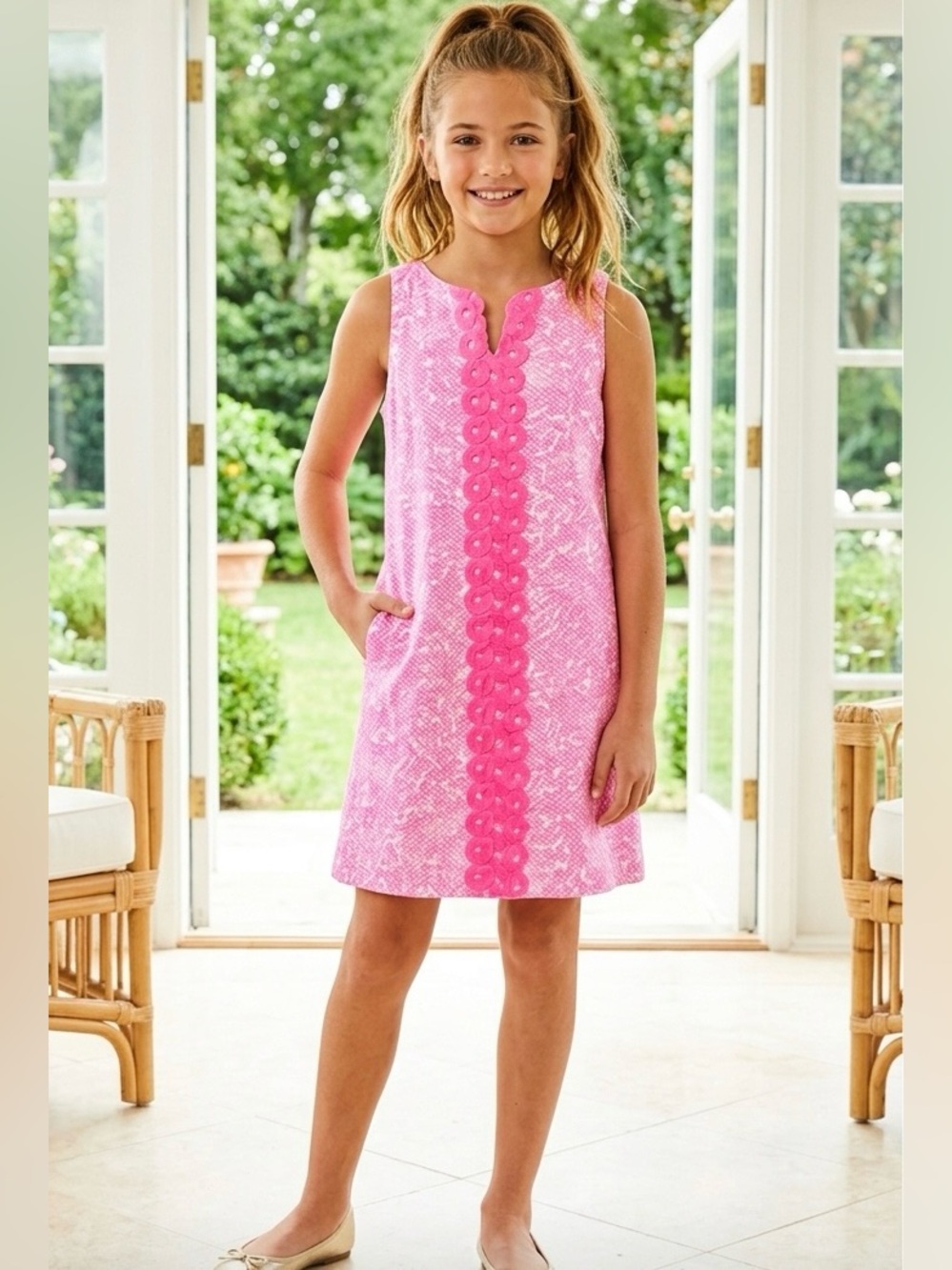 Lilly Pulitzer Pink Floral kids Dress